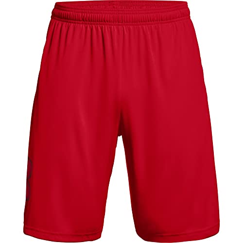 Under Armour mens Tech Graphic Shorts , Red (601)/Black , X-Large