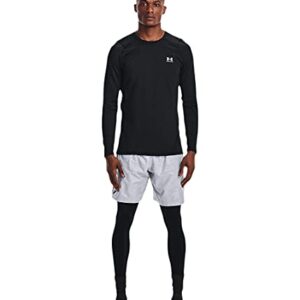 Under Armour mens ColdGear Armour Fitted Crew , Black (001)/White , Large