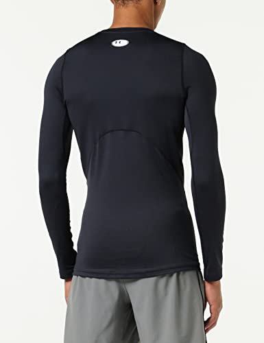 Under Armour mens ColdGear Armour Fitted Crew , Black (001)/White , Large