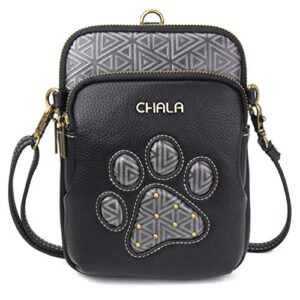chala uni cellphone xbody – versatile styles – pawprint – black