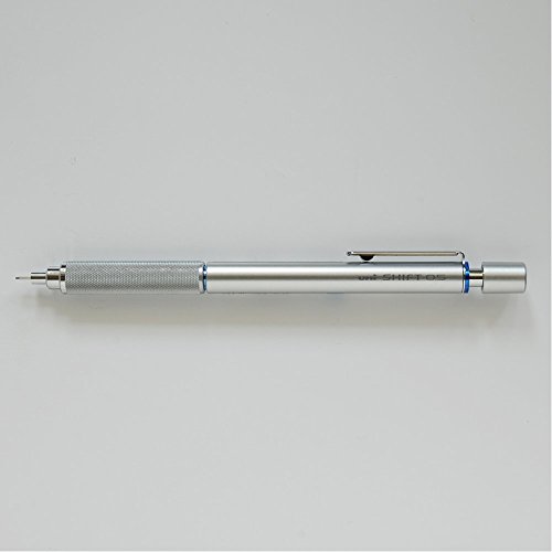 uni Shift Pipe Lock Drafting 0.5mm Pencil, Silver Body with Blue Accent (M51010.26)