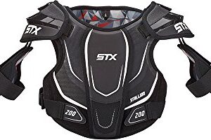 STX Lacrosse Stallion 200 Shoulder Pad, Black, Large