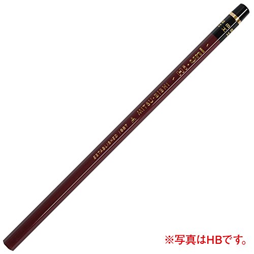 uni Hi Wooden Pencil - HB - Box of 12 (HUHB), brown