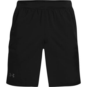 under armour men’s launch run 9-inch shorts , black (001)/reflective , large