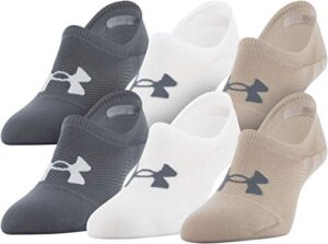 under armour women’s breathe lite ultra low socks, multipairs , blush beige assorted (6-pairs) , medium