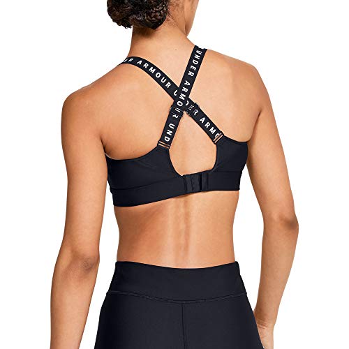 Under Armour Women's Limitless High Sports Bra , Black (001)/White , Small