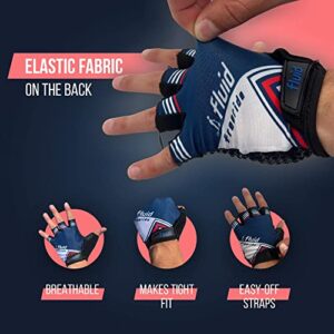 Fluid Fingerless Motorcycle Gloves for Men | Anti-Skid Cool Bike Gloves for Men | Tactical Fingerless Cycling Gloves for Men | Shock-Absorbing Biking Gloves, MTB Gloves