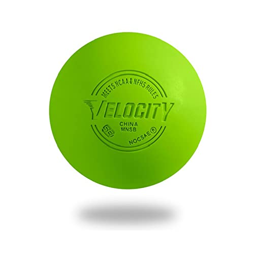 Velocity Lacrosse Balls - Official NFHS, SEI, and College Approved Size - Meets NOCSAE Standard - Approved Competition Colors - Lime Green, Full Case of 120