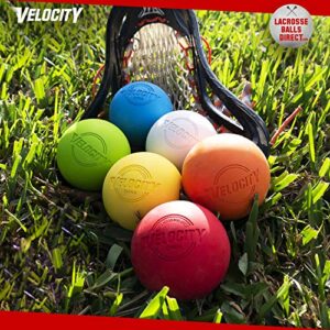 Velocity Lacrosse Balls - Official NFHS, SEI, and College Approved Size - Meets NOCSAE Standard - Approved Competition Colors - Lime Green, Full Case of 120