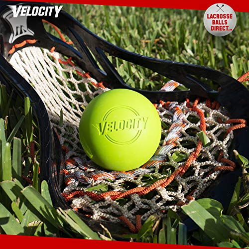 Velocity Lacrosse Balls - Official NFHS, SEI, and College Approved Size - Meets NOCSAE Standard - Approved Competition Colors - Lime Green, Full Case of 120