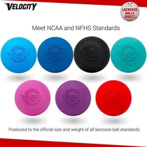 Velocity Lacrosse Balls - Official NFHS, SEI, and College Approved Size - Meets NOCSAE Standard - Approved Competition Colors - Lime Green, Full Case of 120