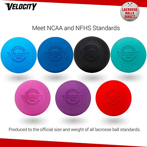 Velocity Lacrosse Balls - Official NFHS, SEI, and College Approved Size - Meets NOCSAE Standard - Approved Competition Colors - Lime Green, Full Case of 120