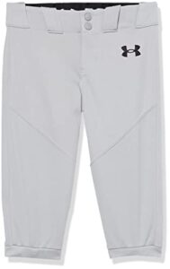 under armour boys’ utility knicker, (075) baseball gray / / black, youth medium