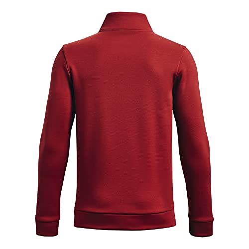 Under Armour Boys ArmourFleece 1/4 Zip , (610) Stadium Red / / Black , Youth Large