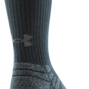 Under Armour Men's Standard Elevated Novelty Crew Socks, 3-Pairs, Black/Jet Gray Assorted, Large