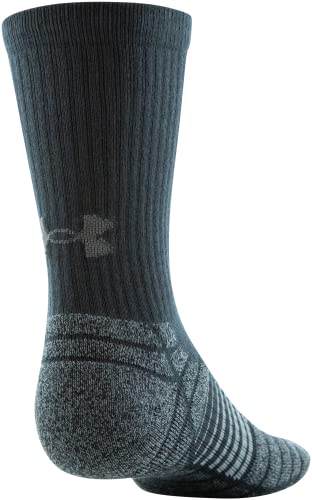 Under Armour Men's Standard Elevated Novelty Crew Socks, 3-Pairs, Black/Jet Gray Assorted, Large