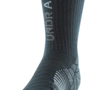 Under Armour Men's Standard Elevated Novelty Crew Socks, 3-Pairs, Black/Jet Gray Assorted, Large