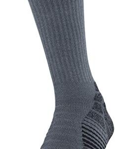 Under Armour Adult Elevated Performance Crew Socks, 3-Pairs , Pitch Gray 1 Assorted , Large