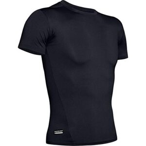 under armour mens heatgear tactical compression short-sleeve t-shirt , black (001)/clear , large