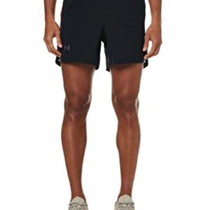 Under Armour mens Launch Run 5-inch Shorts , (001) Black/Reflective , X-Large