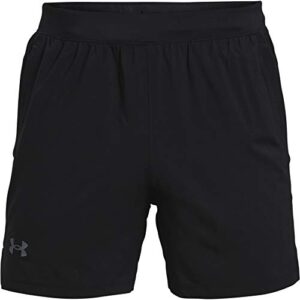 Under Armour mens Launch Run 5-inch Shorts , (001) Black/Reflective , X-Large