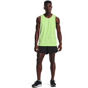 Under Armour mens Launch Run 5-inch Shorts , (001) Black/Reflective , X-Large