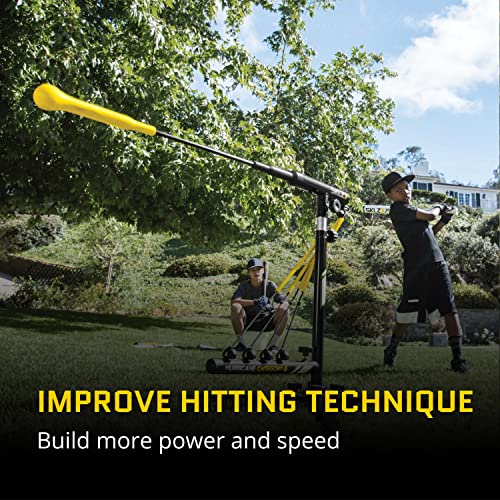 SKLZ Hurricane Premium Portable Batting Practice / Hitting Swing Trainer System for Baseball and Softball, All Ages Training