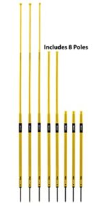 sklz pro training telescoping agility poles for soccer drills and training (set of 8)