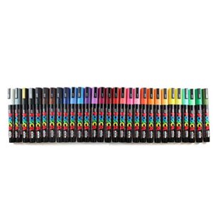 posca uni paint marker pen – medium point – 1 count (pack of 29) color set, japanese stationery original packaged (pc-5m29c)