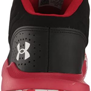 Under Armour Unisex Jet '21 Basketball Shoe, (002) Black/Red/White, 11 US Men