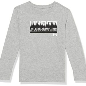 Under Armour Boys' Outdoor Long Sleeve Tee, Stylish Crew Neckline, Cute Full Fit, MOD Gray Tree, 5