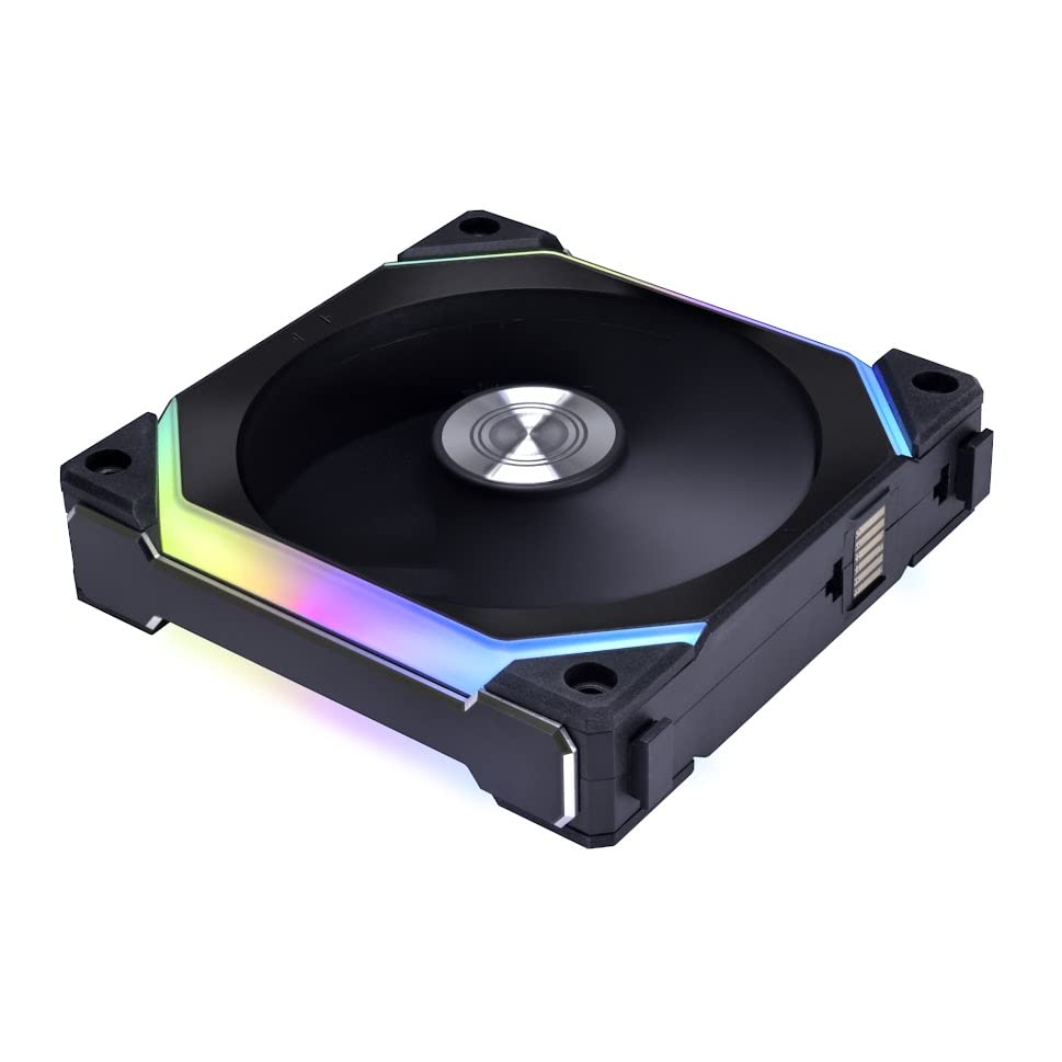 Lian Li UNI Fan SL V2 RGB Revolutionized Daisy-Chain ARGB Fan 120mm Single Pack Black SL120V2-1B