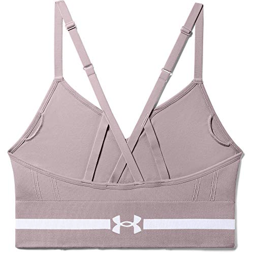 Under Armour Women's Seamless Low Long Bra , Dash Pink (667)/White , Medium