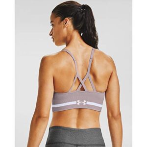 Under Armour Women's Seamless Low Long Bra , Dash Pink (667)/White , Medium