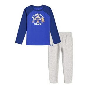 under armour boys outdoor set, cohesive pants or shorts & top clothing sets, versa blue, 5 us