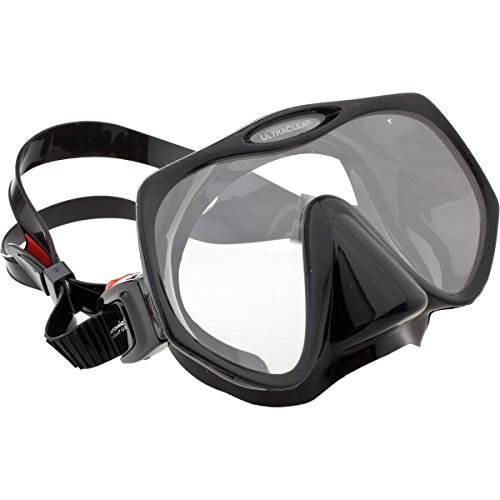 Atomic Aquatics Frameless Mask for Scuba Diving and Snorkeling, Black, Standard Fit