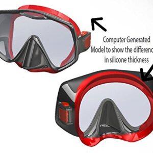 Atomic Aquatics Frameless Mask for Scuba Diving and Snorkeling, Black, Standard Fit