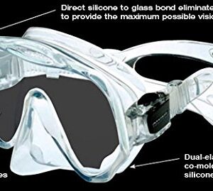 Atomic Aquatics Frameless Mask for Scuba Diving and Snorkeling, Black, Standard Fit