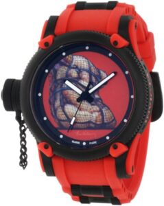 invicta men’s 11151 russian diver lace twin red artist series dial red polyurethane watch