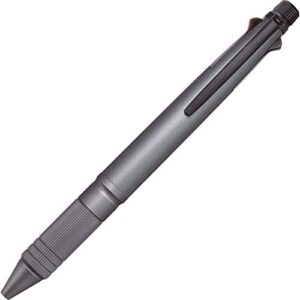 uni jetstream 4&1 metal edition, 0.5mm ballpoint pen (black, red, blue, green) and 0.5mm mechanical pencil, gun metallic (msxe52000a05.43)
