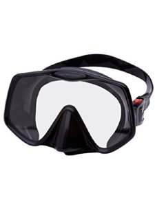 atomic aquatics frameless 2 mask (black, large fit)