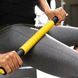 SKLZ Massage Bar Handheld Muscle Roller Massage Stick for Physical Therapy, Original Size , Yellow/Black