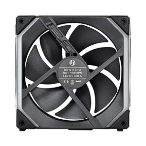 Lian-Li UNI FAN SL140 Revolutionized Daisy-Chain 140mm ARGB Fan, Black, 2-Pack