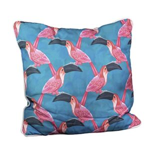 Sun-Ray 214008 2pk Pink Toucan Spunpoly Cushion with Flame Retardant Filling