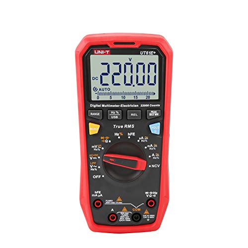 UNI-T UT61E+ 1000V 20A Digital Multimeter 22000 Counts Display NCV hFE Auto Range True RMS AC/DC Voltage Current Resistance Capacitance Tester