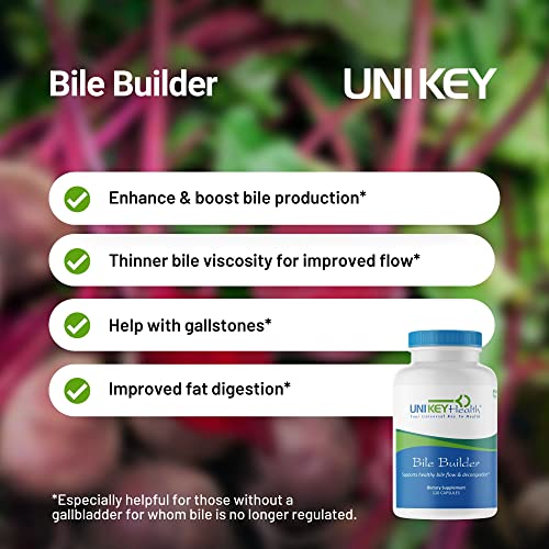 Uni Key Health Bile Builder | Supports Adequate Bile Production and Healthy Bile Flow | 60 Servings