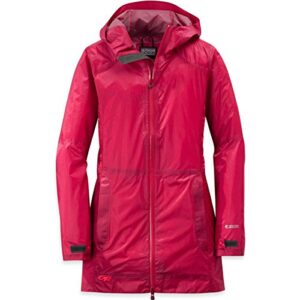 outdoor research women’s helium traveler jacket, scarlet, small