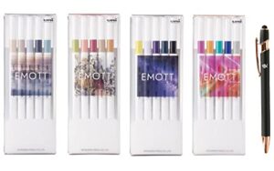 uni japan uni emott water-based pen ever fine assorted 20 colors set japan import with kanji love sticker, 6.69 x 5.11 x 1.57