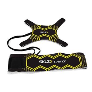 SKLZ Star-Kick Hands-Free Adjustable Solo Soccer Trainer - Fits Ball Sizes 3, 4, and 5 (Black)