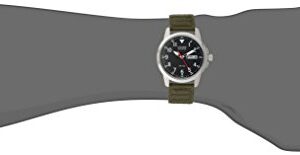 Citizen Men's Eco-Drive Weekender Garrison Field Watch in Stainless Steel with Olive Nylon strap, Black Dial (Model: BM8180-03E)